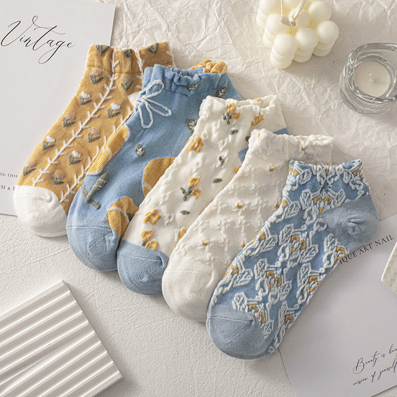 Forest Flowers Ankle Socks(8 Pairs)