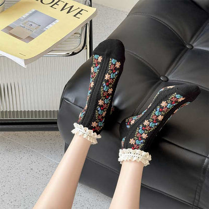 Retro Floral Ankle Socks(5 Pairs)