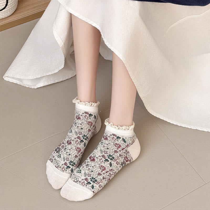 Artistic style Ankle Socks(5 Pairs)