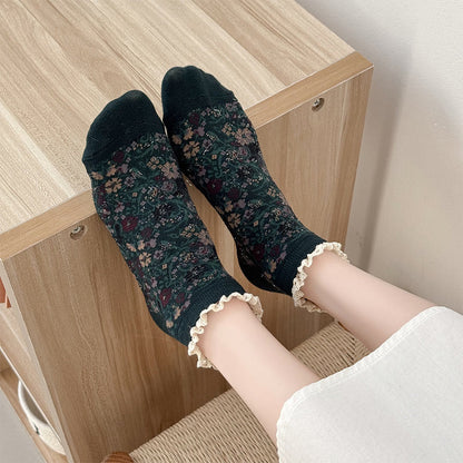 Artistic style Ankle Socks(5 Pairs)