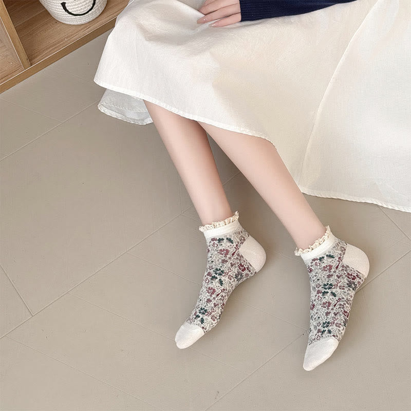 Artistic style Ankle Socks(5 Pairs)