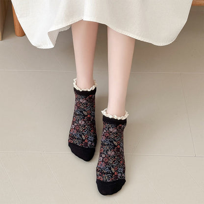Artistic style Ankle Socks(5 Pairs)