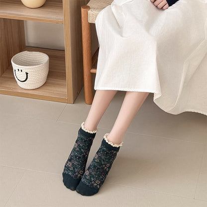 Artistic style Ankle Socks(5 Pairs)