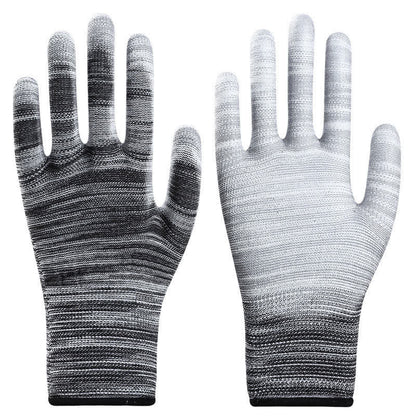 Striped Wear-resistant Non-slip Protective Work Gloves(24 Pairs)