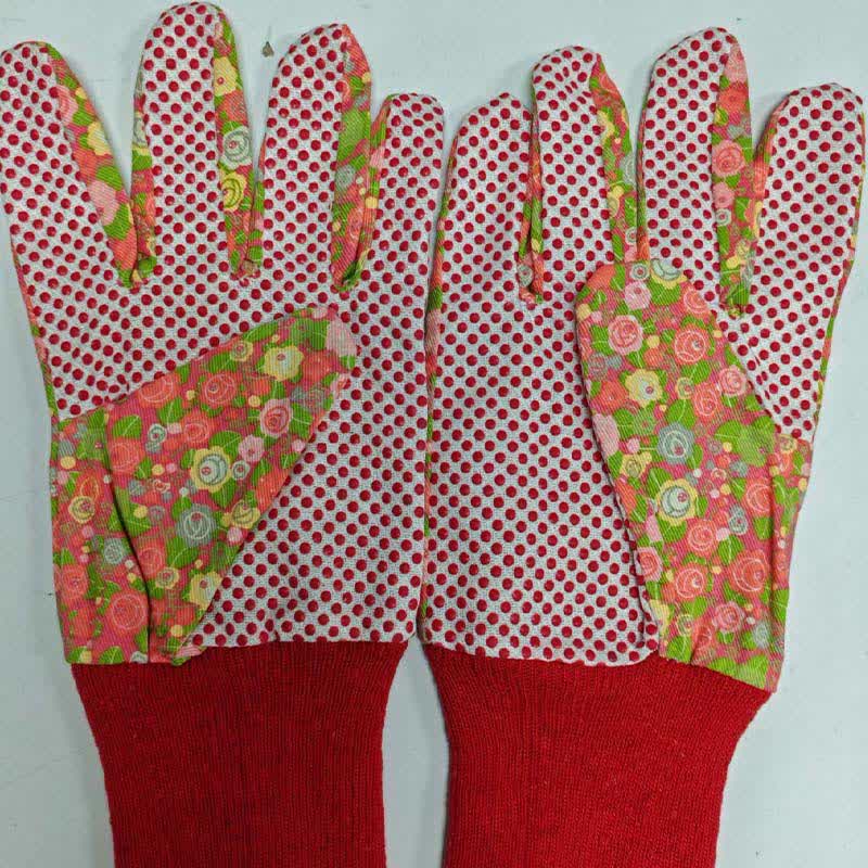 Flower Print Gardening Work Protective Gloves(3 Pairs)