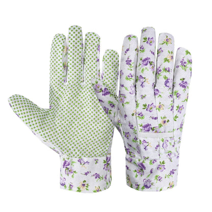 Plusock Elegant Floral Print Garden Gloves(3 Pairs)