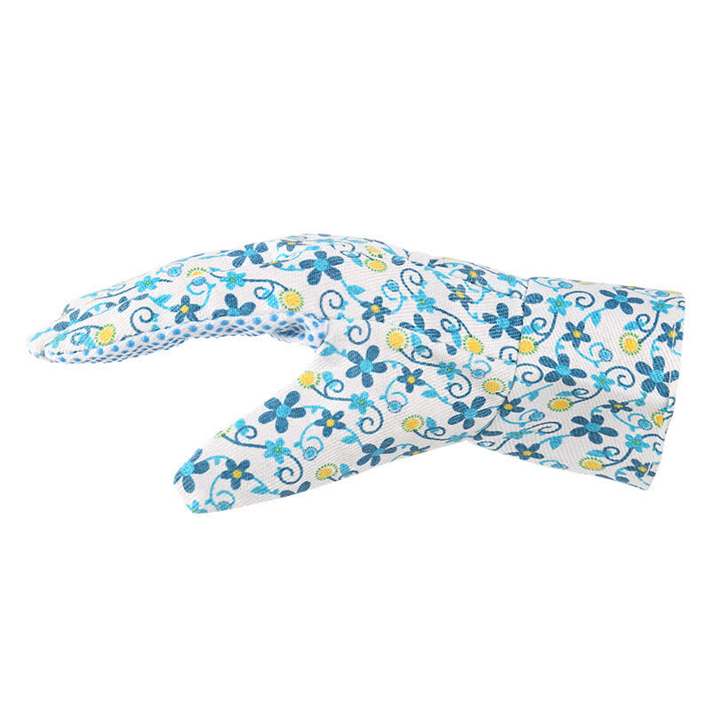 Floral Printed Garden Protective Knitted Gloves(3 Pairs)