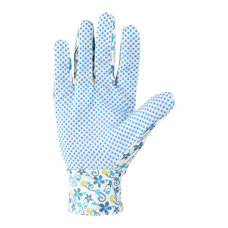Floral Printed Garden Protective Knitted Gloves(3 Pairs)