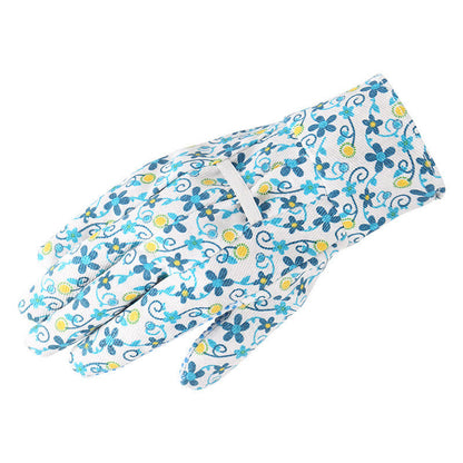 Floral Printed Garden Protective Knitted Gloves(3 Pairs)