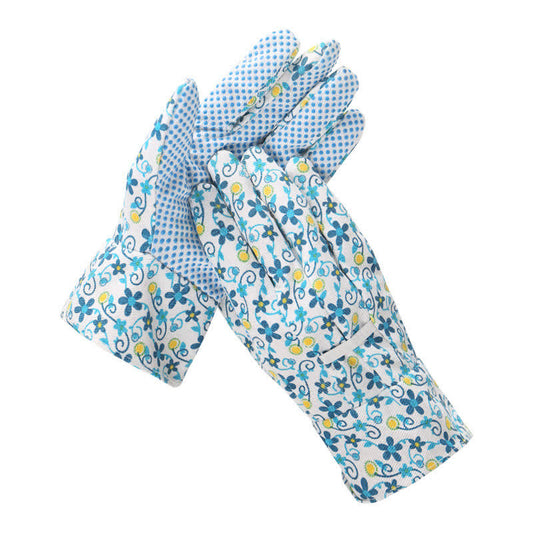 Floral Printed Garden Protective Knitted Gloves(3 Pairs)