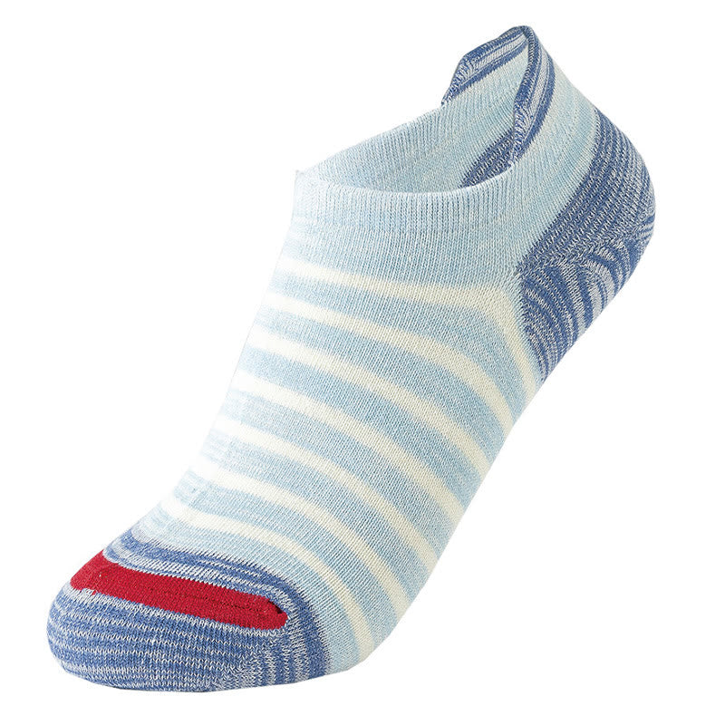 Plus Size Cotton Stripe Ankle Socks(5 Pairs)