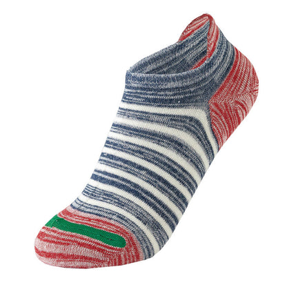 Plus Size Cotton Stripe Ankle Socks(5 Pairs)
