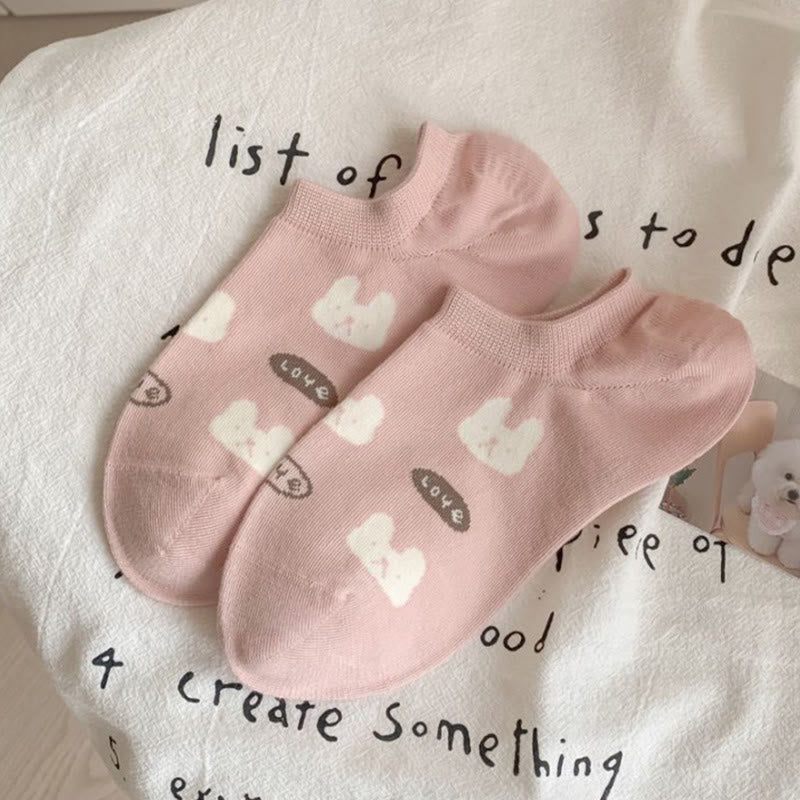 Cute Rabbit Ankle Socks(5 Pairs)