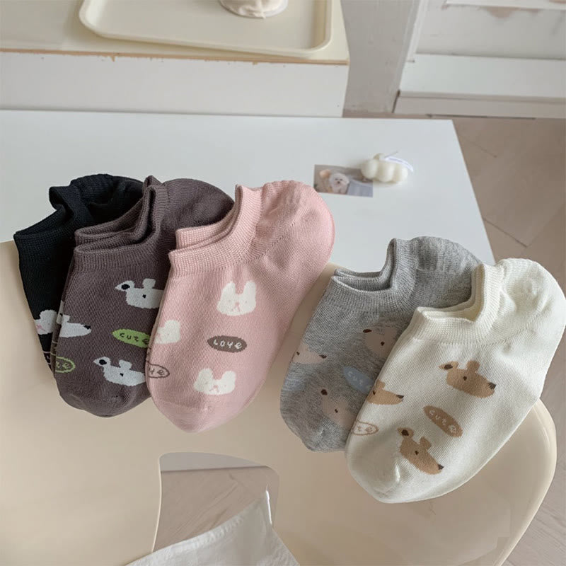 Cute Rabbit Ankle Socks(5 Pairs)