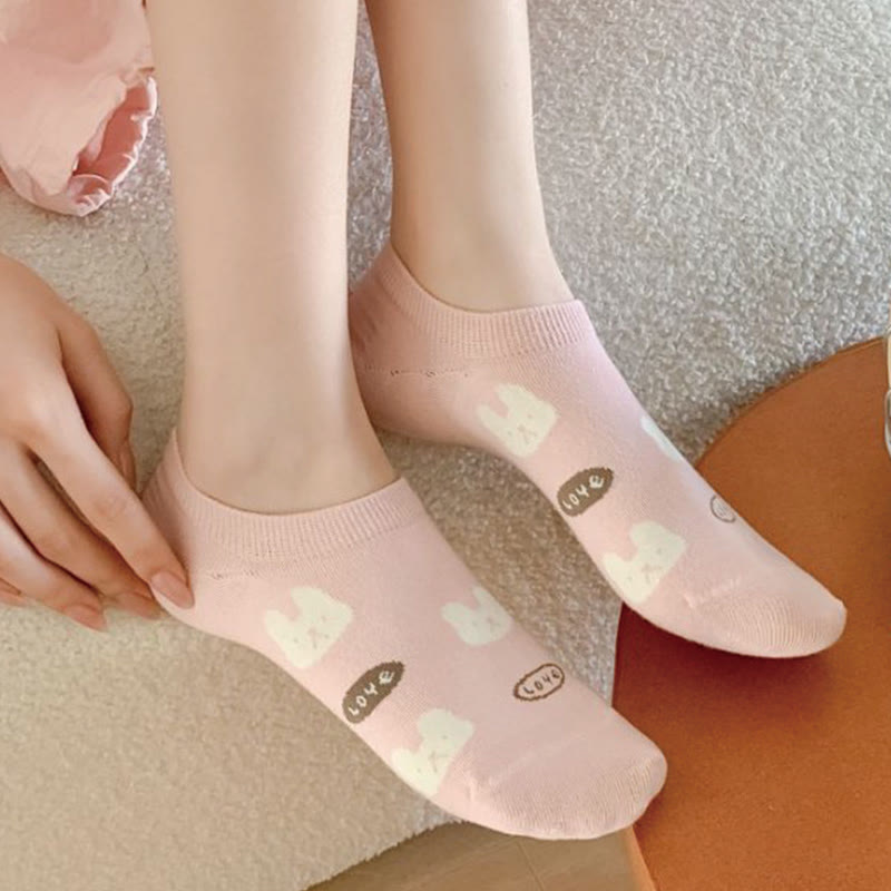 Cute Rabbit Ankle Socks(5 Pairs)