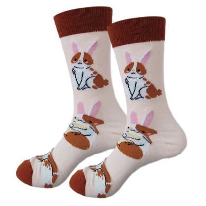 Plus Size Crocodile Rabbit Quarter Socks(6 Pairs)