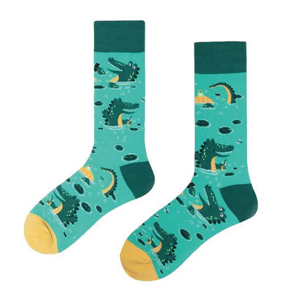 Plus Size Crocodile Rabbit Quarter Socks(6 Pairs)
