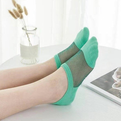 Thin Airy Mesh No Show Socks(10 Pairs)