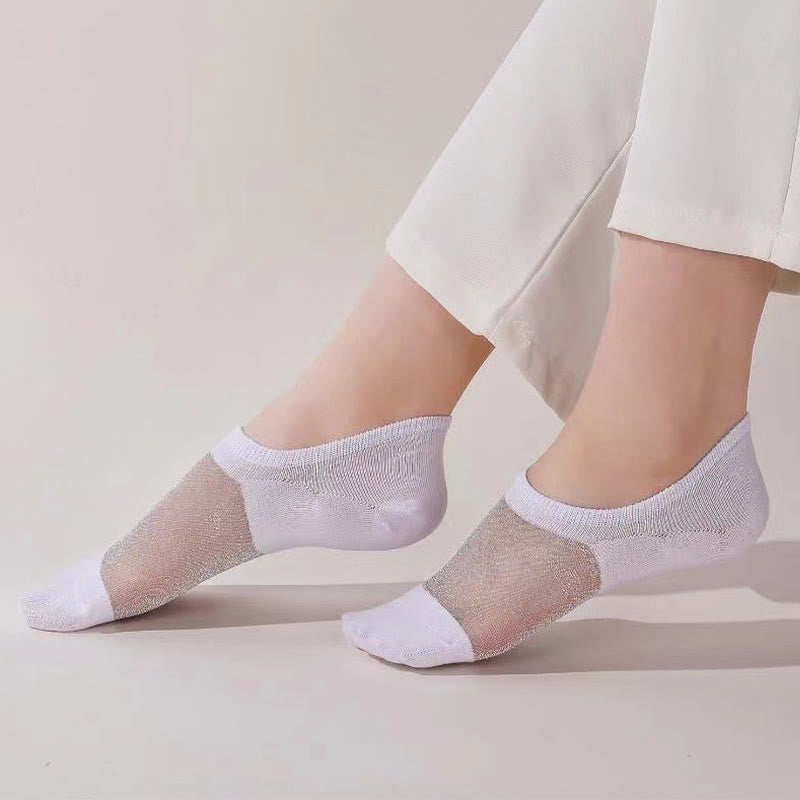Thin Airy Mesh No Show Socks(10 Pairs)