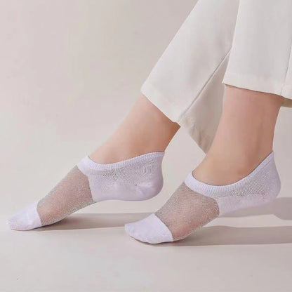 Thin Airy Mesh No Show Socks(10 Pairs)