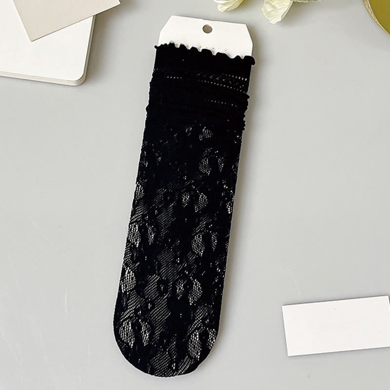 Lace Mesh Loose Socks(6 Pairs)