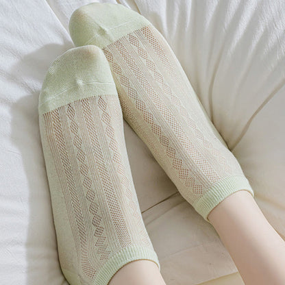 High Elastic Candy Color Ankle Socks(9 Pairs)