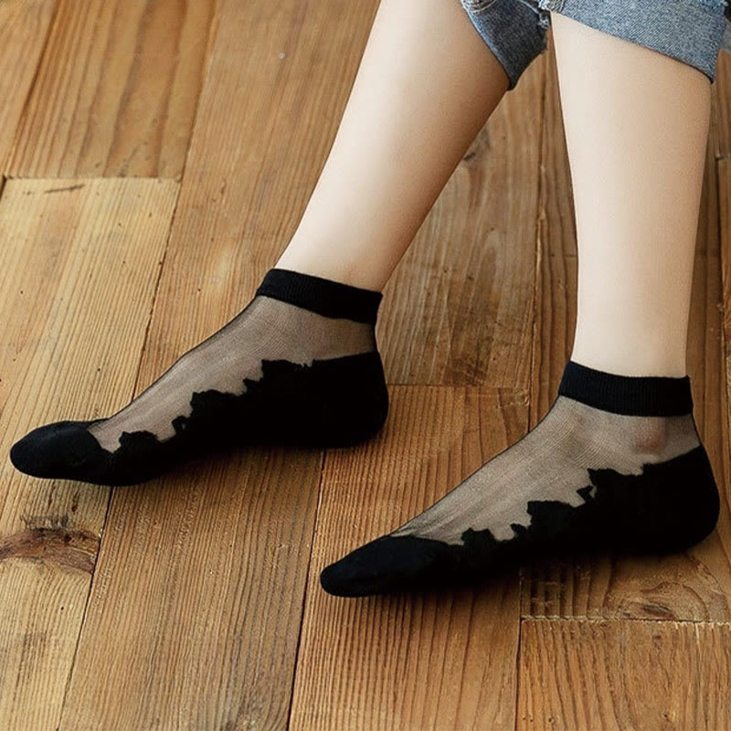 Breathable Red Rose Ankle Socks(5 Pairs)
