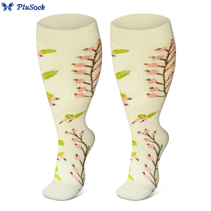 Plusock Plus Size Lute Pink Compression Socks - image 3