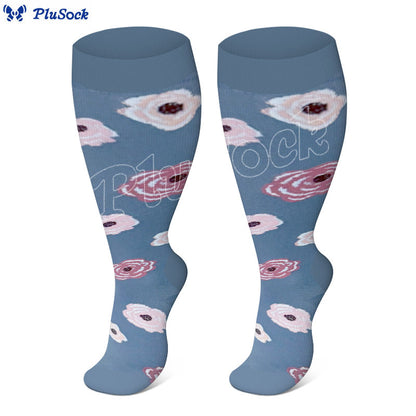 Plusock Plus Size Lute Pink Compression Socks - image 2