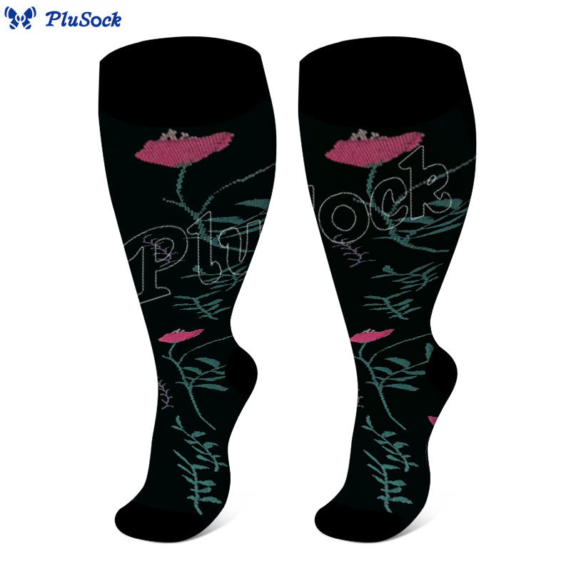 Plusock Plus Size Lute Pink Compression Socks - image 5