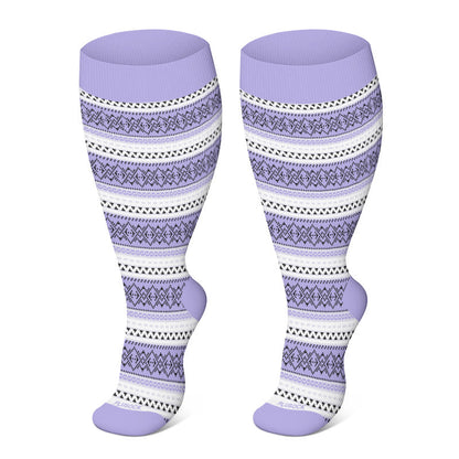 » 2XL-4XL Plus Size Harmonious Flowers Compression Socks (100% off)