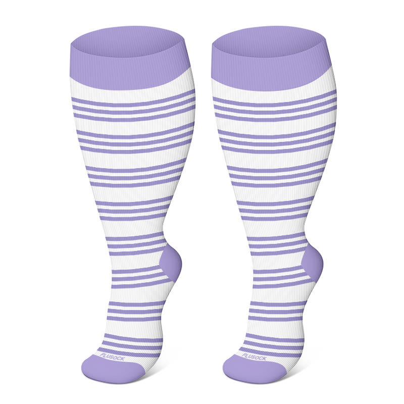 » 2XL-4XL Plus Size Harmonious Flowers Compression Socks (100% off)