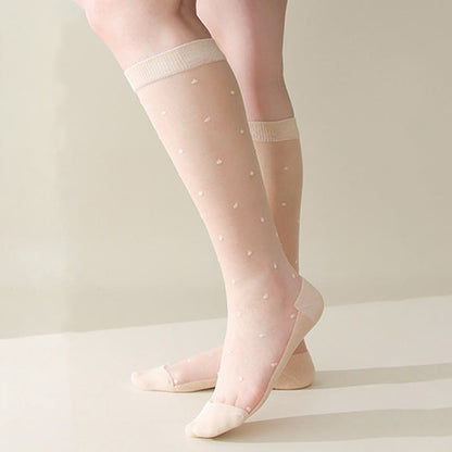 Cute Polka Dots Crew Socks(5 Pairs)