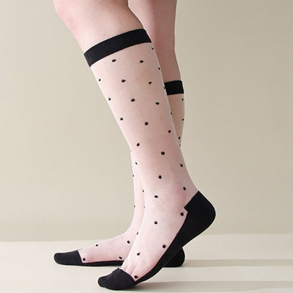 Cute Polka Dots Crew Socks(5 Pairs)