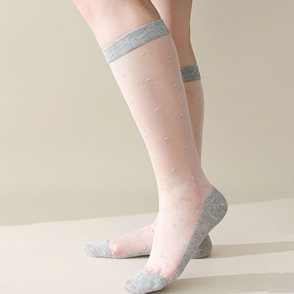 Cute Polka Dots Crew Socks(5 Pairs)