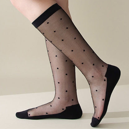 Cute Polka Dots Crew Socks(5 Pairs)