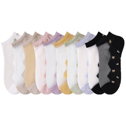 Petal Kissed Ankle Socks(10 Pairs)