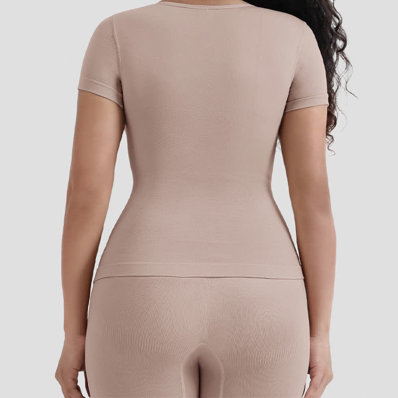 Seamless Tummy Tuck Short Sleeve Shaping Top