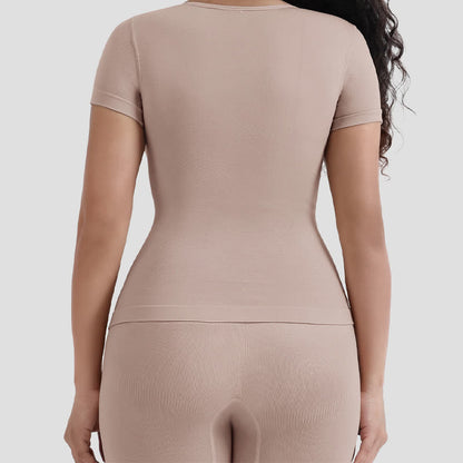 Seamless Tummy Tuck Short Sleeve Shaping Top