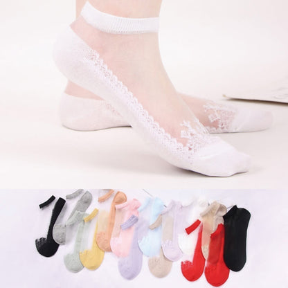Jacquard Transparent Ankle Socks(6 Pairs)