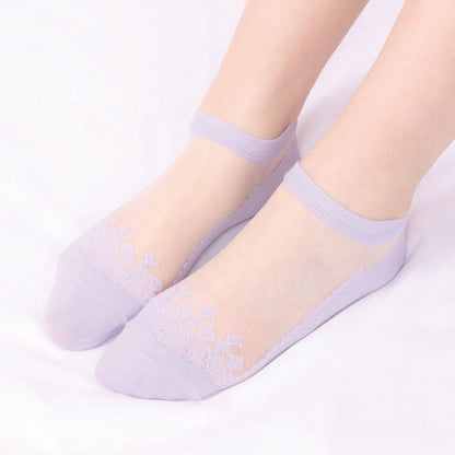 Jacquard Transparent Ankle Socks(6 Pairs)