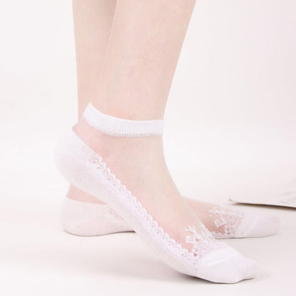 Jacquard Transparent Ankle Socks(6 Pairs)