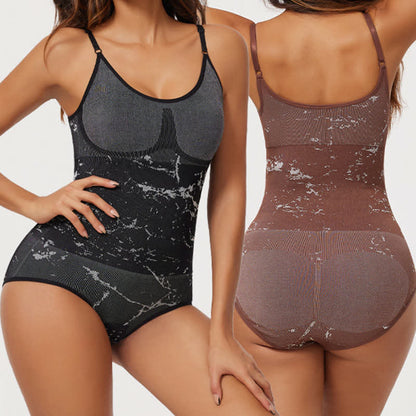 Plusock Texture Print Hip Lift Seamless Shapewear Bodysuit  - image 3