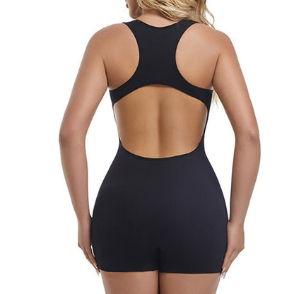 Solid Color Racerback Seamless Bodysuit
