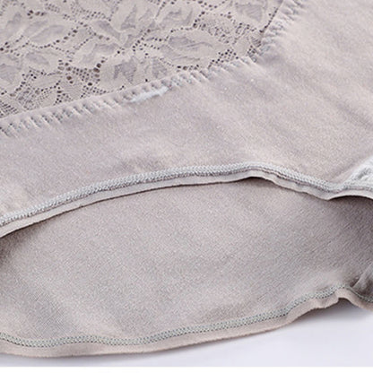 High Waist Lace Shaping Tummy Tuck Brief(3 Packs)