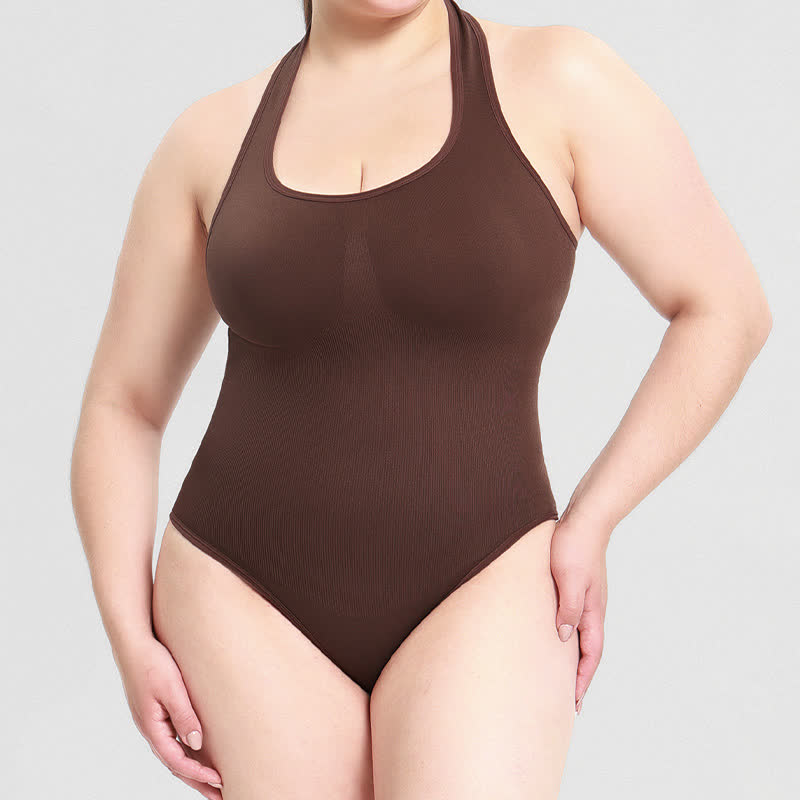 Plusock Halter Neck shapewear Bodysuit