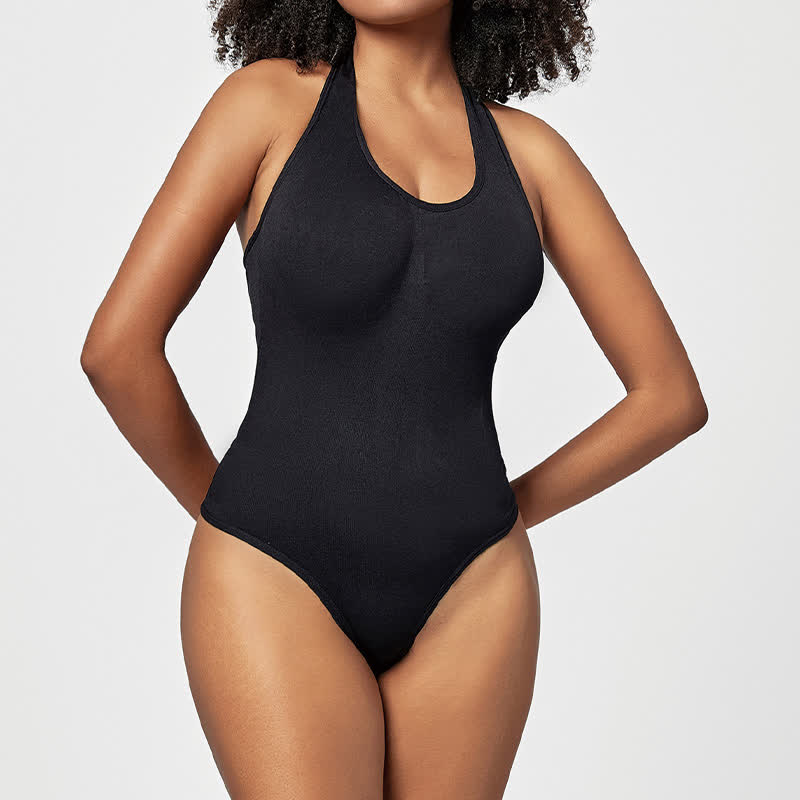 Plusock Halter Neck shapewear Bodysuit
