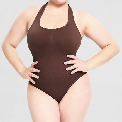 Plusock Halter Neck shapewear Bodysuit