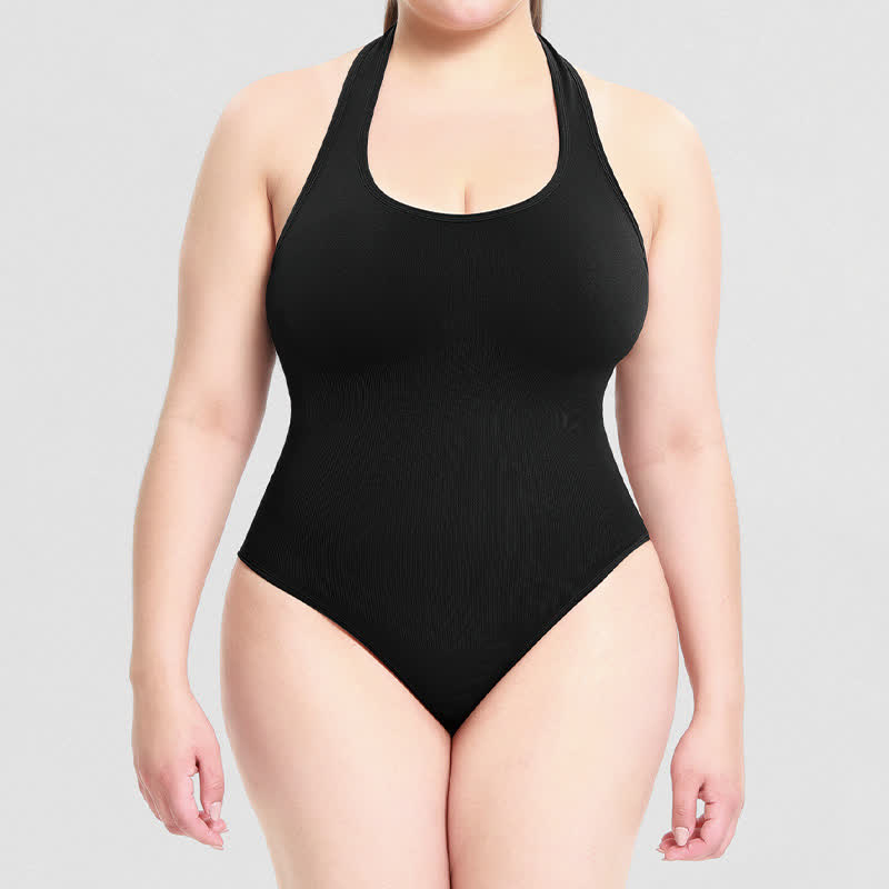 Plusock Halter Neck shapewear Bodysuit