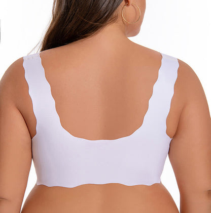 Wavy Edge Front Closure Wireless Bra